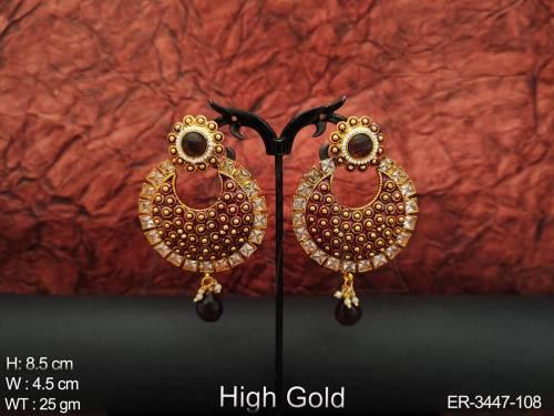 Designer Fancy Style  Clustered Pearl  beautiful Party wear Long Earring